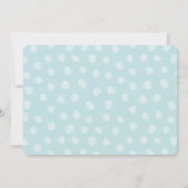 Graffiti Blue Baby shower Invitation Kaart (Achterkant)