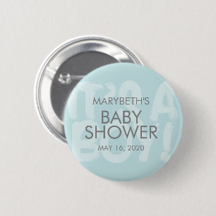 Graffiti Blue Baby shower is een Button