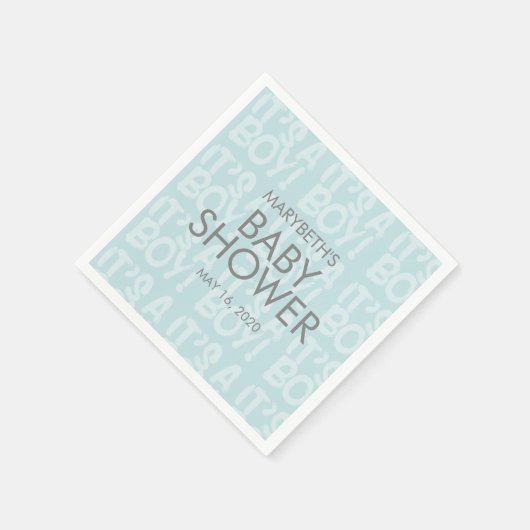Graffiti Blue Baby shower Paper Napkin Servet (Hoek)