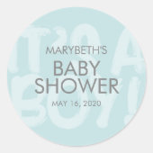 Graffiti Blue Baby shower Sticker (Voorkant)