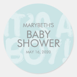 Graffiti Blue Baby shower Sticker