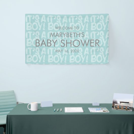 Graffiti Blue Baby shower Welcome Banner (Beurs)