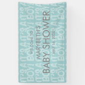 Graffiti Blue Baby shower Welcome Banner (Verticaal)