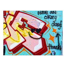 Graffiti Blue Pink Urban Street Art