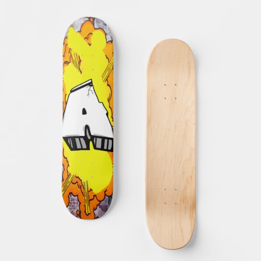 GRAFFITI BOMBING SKATEBOARD CUSTOM ABC INITIALEN (Voorkant)