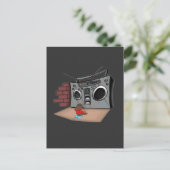 Graffiti Boom Box Break Dance Cartoon Briefkaart (Staand voorkant)