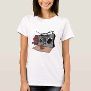 Graffiti Boom Box Break Dance Cartoon T-shirt