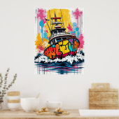 Graffiti-boot Poster (Keuken)