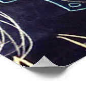 Graffiti-bordbord, zwarte-bordliefde poster (Hoek)