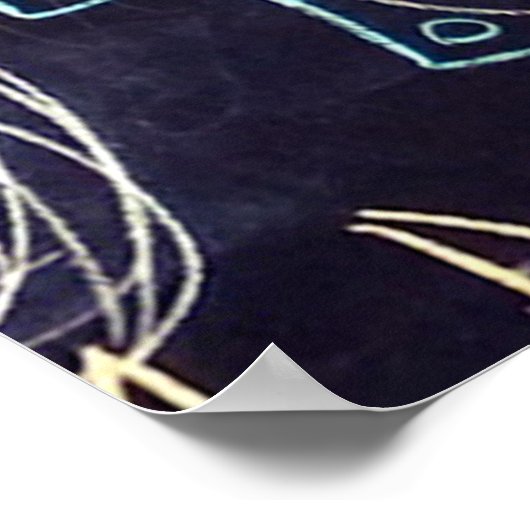 Graffiti-bordbord, zwarte-bordliefde poster (Hoek)