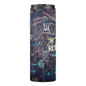 Graffiti-bordbord, zwarte-bordliefde thermosbeker (Achterkant)