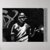 Graffiti Boy black Poster (Voorkant)