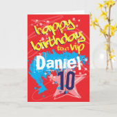 Graffiti Boy's Aangepaste Verjaardag Kaart (Gele Bloem)