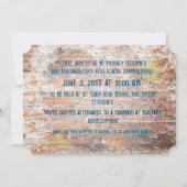 Graffiti Brick Wall Afstudeerder Aankondiging Foto (Achterkant)