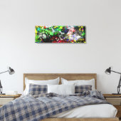 Graffiti Brick Wall Canvas Afdruk (Insitu (Slaapkamer))