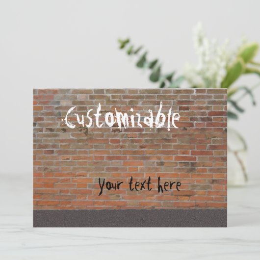 Graffiti Brick Wall  Kaart (Staand voorkant)