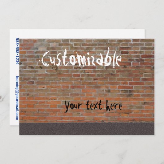 Graffiti Brick Wall Kaart (Voorkant / Achterkant)