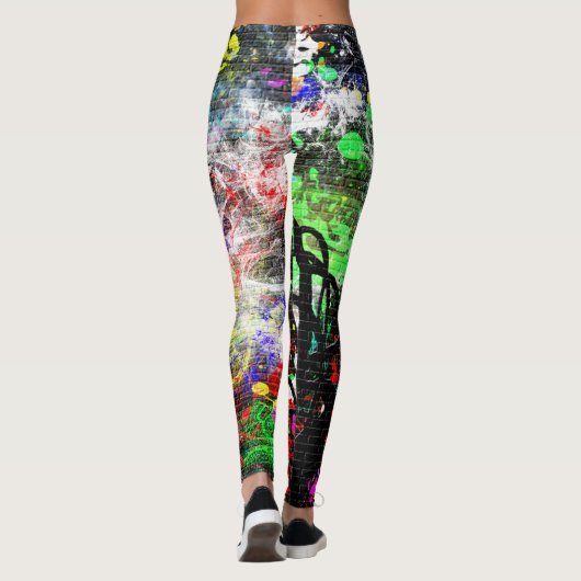 Graffiti Brick Wall Leggings (Achterkant)