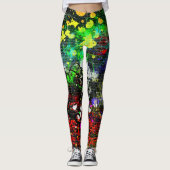 Graffiti Brick Wall Leggings (Voorkant)
