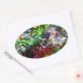 Graffiti Brick Wall Ovale Sticker (Envelop)