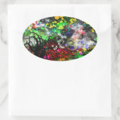 Graffiti Brick Wall Ovale Sticker (Tas)