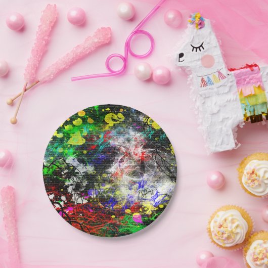 Graffiti Brick Wall Papieren Bordje (Feest)