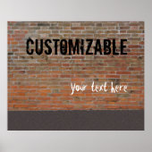 Graffiti Brick Wall  Poster (Voorkant)