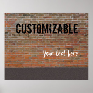 Graffiti Brick Wall Poster