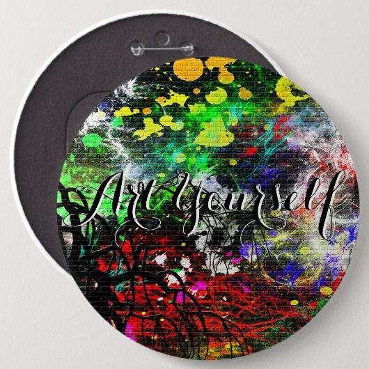 Graffiti Brick Wall Ronde Button 6,0 Cm (Voorkant /achterkant)