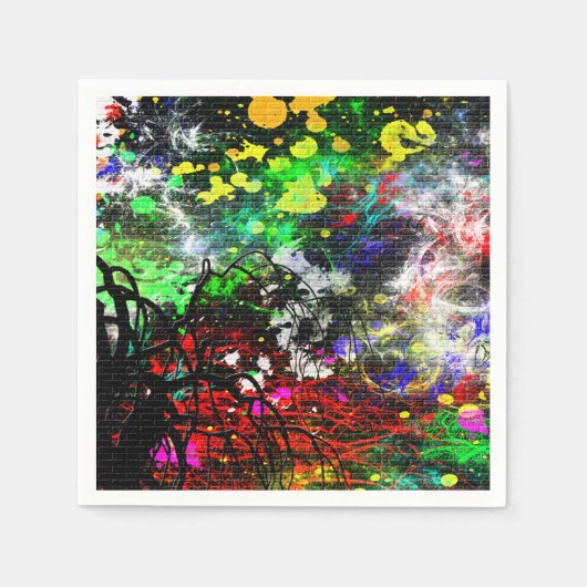 Graffiti Brick Wall Servetten (Voorkant)