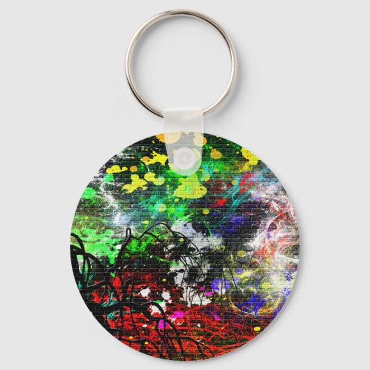 Graffiti Brick Wall Sleutelhanger (Voorkant)