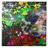 Graffiti Brick Wall Tegeltje (Voorkant)