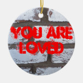 Graffiti Bricks Keramisch Ornament (Voorkant)