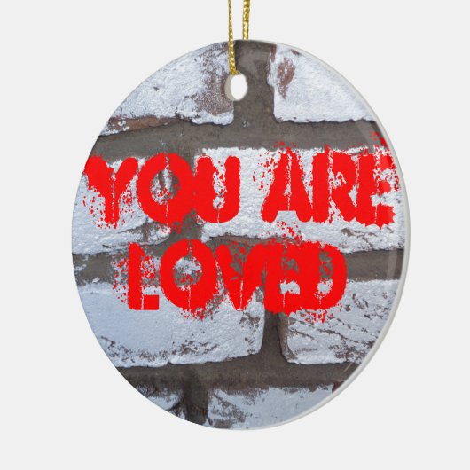 Graffiti Bricks Keramisch Ornament (Links)