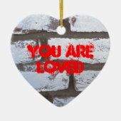 Graffiti Bricks Keramisch Ornament (Voorkant)