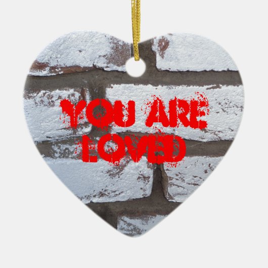 Graffiti Bricks Keramisch Ornament (Voorkant)