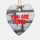 Graffiti Bricks Keramisch Ornament (Links)