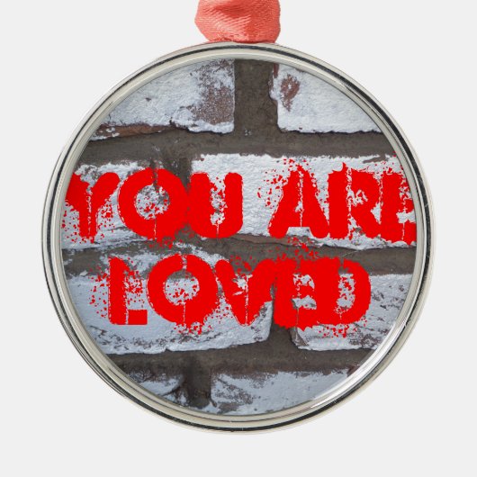 Graffiti Bricks Metalen Ornament (Voorkant)