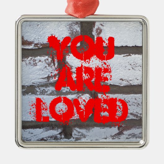 Graffiti Bricks Metalen Ornament (Voorkant)