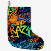 Graffiti Bricks: Urban Abstract Kleine Kerstsok (Voorkant)