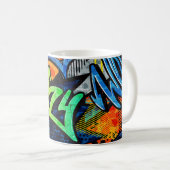 Graffiti Bricks: Urban Abstract Koffiemok (Voorkant rechts)