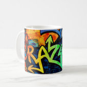 Graffiti Bricks: Urban Abstract Koffiemok (Voorkant links)