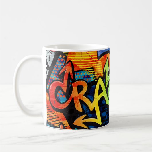 Graffiti Bricks: Urban Abstract Koffiemok (Links)