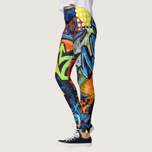 Graffiti Bricks: Urban Abstract Leggings (Links)