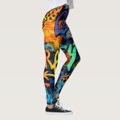 Graffiti Bricks: Urban Abstract Leggings (Rechts)