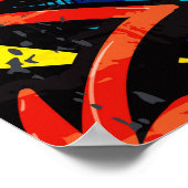 Graffiti Bricks: Urban Abstract Poster (Hoek)