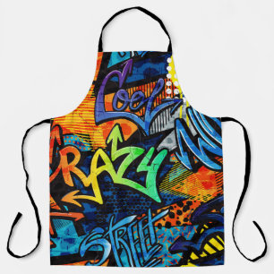 Graffiti Bricks: Urban Abstract Schort
