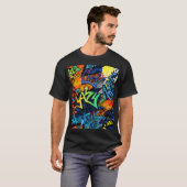 Graffiti Bricks: Urban Abstract T-shirt (Voorkant volledig)