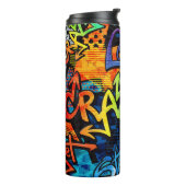 Graffiti Bricks: Urban Abstract Thermosbeker (Gedraaid links)