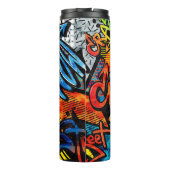 Graffiti Bricks: Urban Abstract Thermosbeker (Achterkant)
